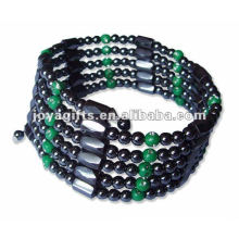 Plástico magnético verde frisado embrulho pulseiras e colar 36 &quot;